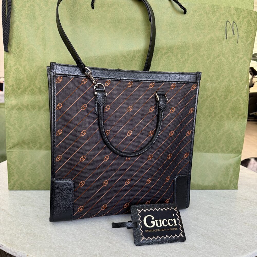 Gucci 752586 Unisex Interlocking Medium Jacquard GG Tote Bag - Picture 5 of 16